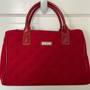 Vera Bradley triple compartment satchel,  tango red
